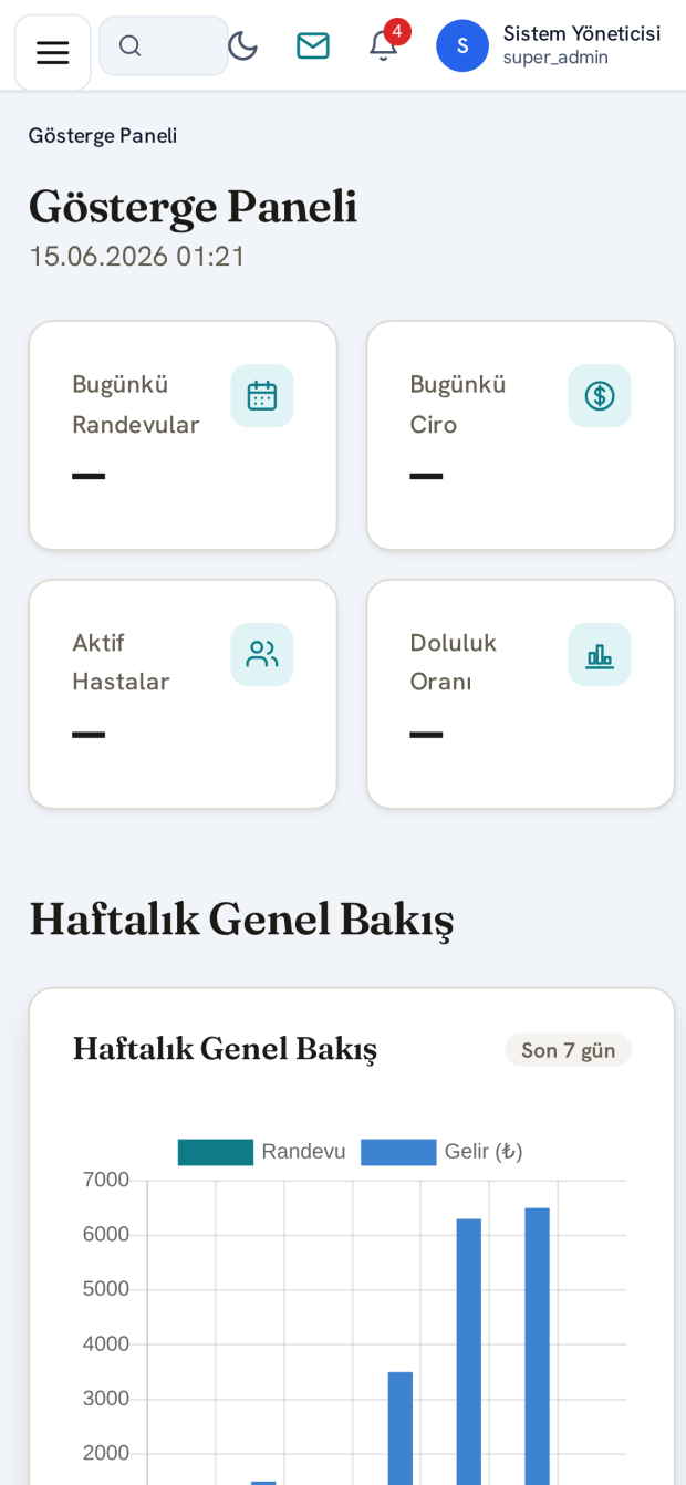 KlinikPro mobil uygulama